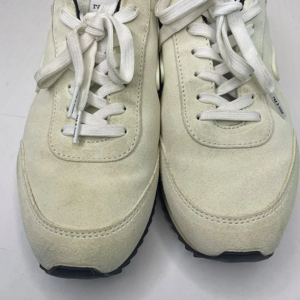 Rag Bone Retro Runner Athletic Shoes Womens Size US 9.5 EU 39.5 Cream Sneakers